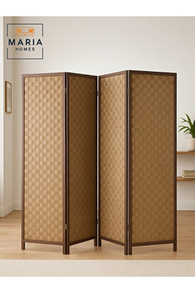 MARIA HOMES فاصل غرفة بني بأربعة ألواح - قسم الخصوصية للمنزل والمكتب والمجلس ...