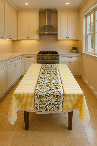 Rona Home Stylish Design Tablecloth Lace Pattern Washable Luxury Dining Table Cover Stain Resistant