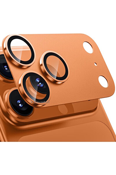 m.tk moveteck Apple iPhone 17 Pro Max Compatible Camera Lens Protector Full Coverage Protective Glass with Metal Frame