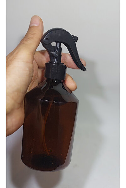 Durucam 1 Adet Boş Fısfıs Sprey Şişesi 500 ml Püskürtmeli amber renk