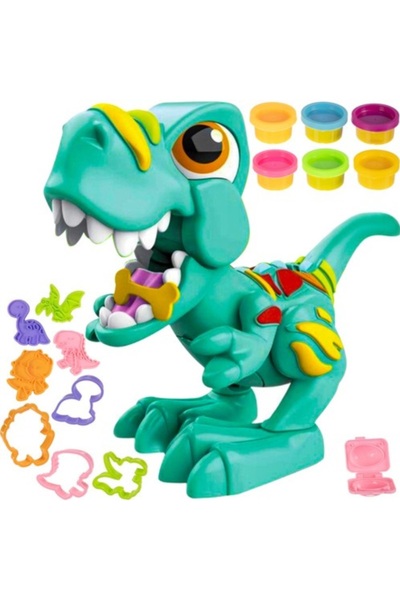 Iso Dinozaur de jucarie cu plastilina si forme