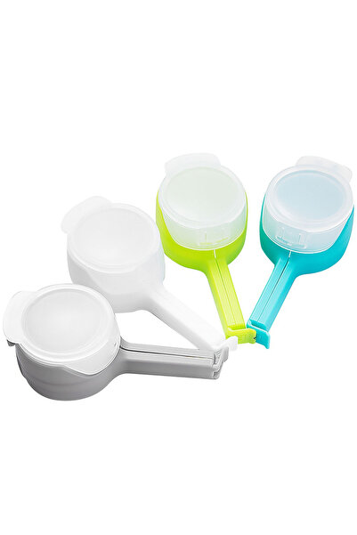 Flippy Set 4 cleme cu capac Flippy, pentru sigilare pungi alimente, material ABS, multicolor