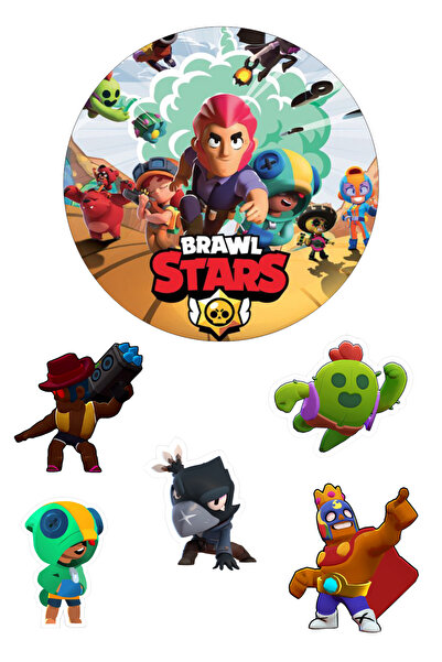 BatıDoğu Yenilebilir Yuvarlak Pasta ve Figür Resim Baskısı Şekerli Kağıt Braw...