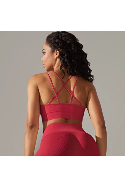 FITINT Women's Sports Bra Elastic Material Black – 397