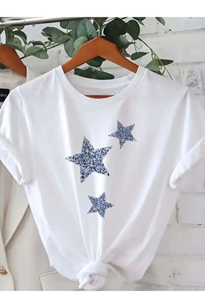 FUFLUNS TRICOU OVERSIZE CU GULER ROTUND CU IMPRIMEU STELE