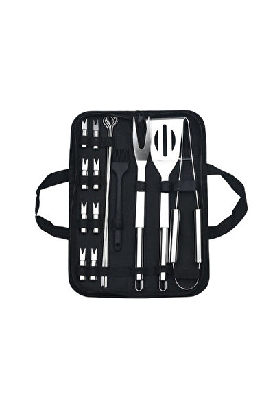 Flippy Set 16 Ustensile pentru Gratar, Flippy, din Otel Inoxidabil, Geanta Ox...