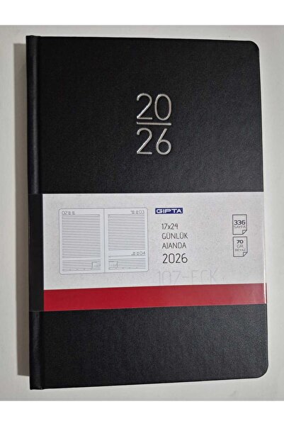 Gıpta 2026 Agenda 17X24 Daily Agenda 107_Eck Black