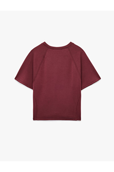 Koton Μπλουζάκι Modal με κοντό μανίκι και λαιμόκοψη με άνετη εφαρμογή