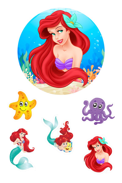 BatıDoğu Yenilebilir Yuvarlak Pasta ve Figür Resim Baskısı Şekerli Kağıt Deni...