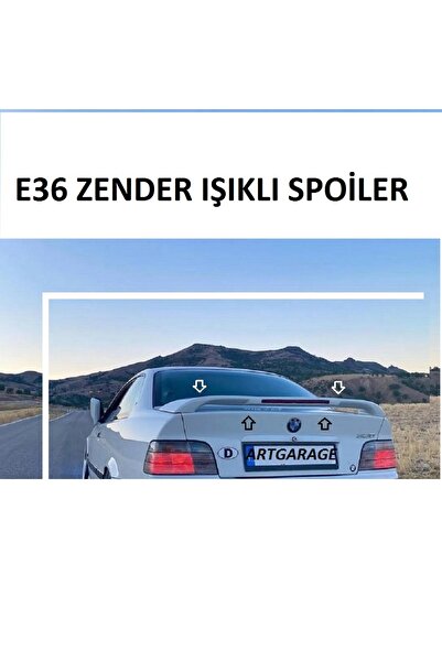 Bodykitartgarage E36 ZENDER IŞIKLI SPOİLER(BOYASIZ)FİBERGLASS