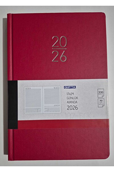 Gıpta 2026 AJANDA 17X24 GÜNLÜK AJANDA 107_ECK KIRMIZI