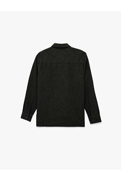 Koton Regular Fit Buttoned Pocket Detailed Long Sleeve Shirt