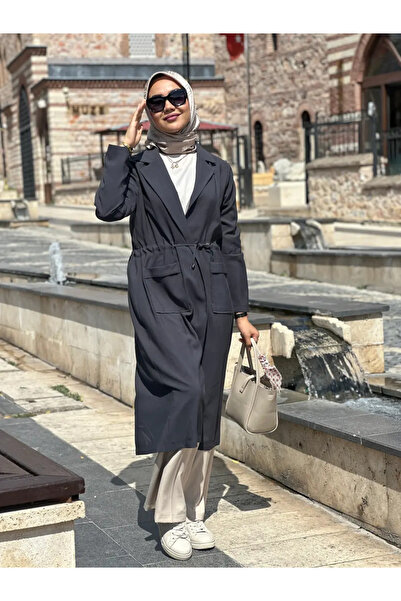 çınar özkan Modaabad Bel Bağlamalı Giy Çık 2016 Antrasit