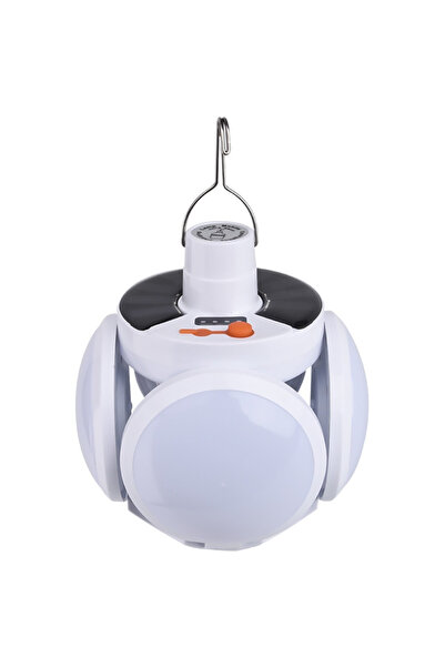 Toolsy Lampa solara cu 25 LED-uri, pliabila, prindere carlig cu 5 moduri de i...