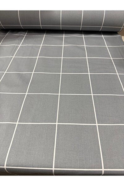 SELONYA Ranforce Ekose Desen %100 Pamuk Nevresimlik Kumaş - Metrelik Kumaş 10...