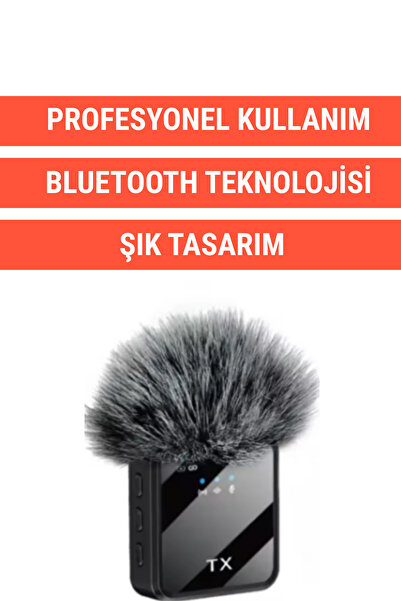 WUNİT Kablosuz Yaka Mikrofonu 2 Adet Tipe-C Android,İOS Kamera Stüdyo Mikrofonu Ses Video Canlı Yayın Oyun