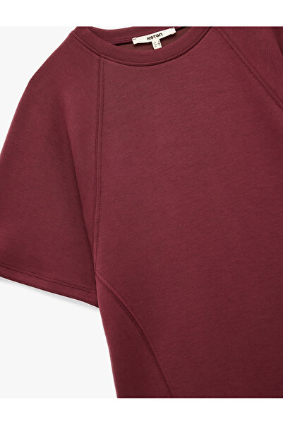 Koton Μπλουζάκι Modal με κοντό μανίκι και λαιμόκοψη με άνετη εφαρμογή