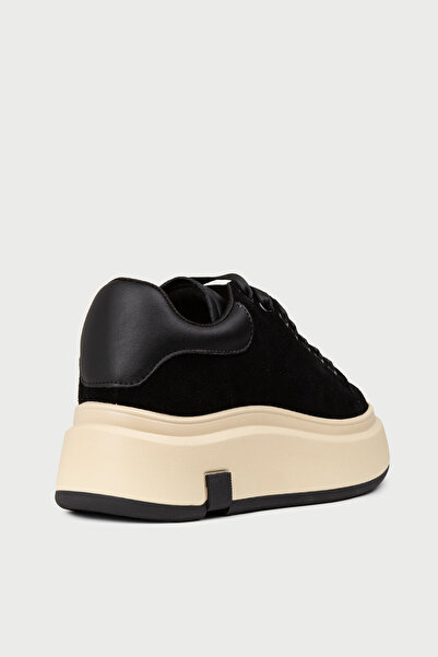 Deery Women's Genuine Suede Black Sneaker