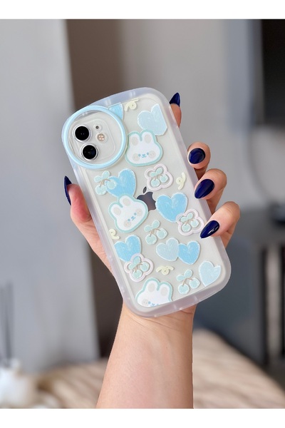 MİRAZ TASARIM iPhone 11 Cute Rabbit Patterned Case