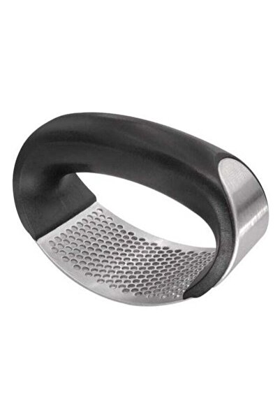 Mirfa مطحنة ثوم يدوية من الفولاذ المقاوم للصدأ بمقبض منحني