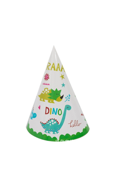 Flippy Set 6 Coifuri, Flippy, Colectia Dino Park, 20 x 14 cm, din Carton, Multicolor