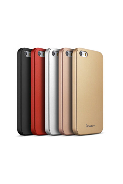 Flippy Husa Apple iPhone 5/5S/SE IPAKY Full Cover 360 Auriu cu Folie Cadou