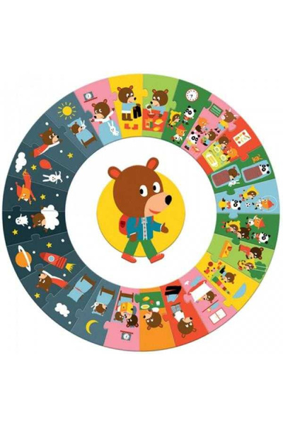 djeco Circular puzzle Day,