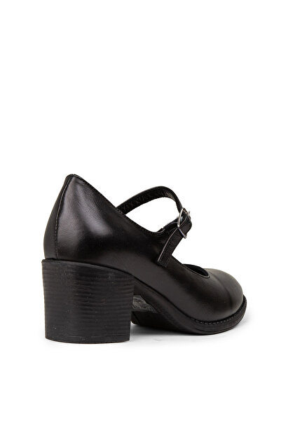 Deery Women's Black Genuine Leather Casual Mary Jane Shoes