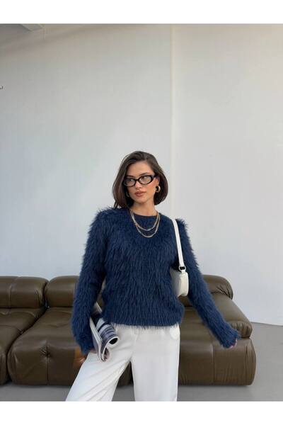 Lamierra Pulover pentru femei cu barbă lungă și moale