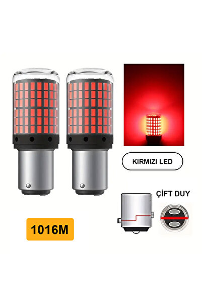 Bigohobi Oto 144LED Ampul 2'li Set, 1016M 12V Çift Duy Kırmızı Işık, Fren, Pa...