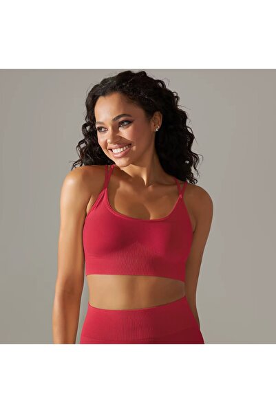 FITINT Women's Sports Bra Elastic Material Black – 397