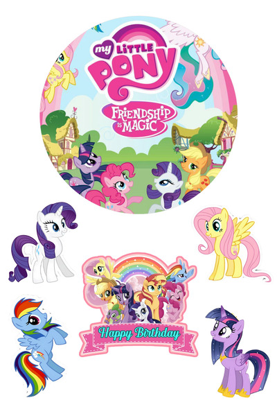 BatıDoğu Yenilebilir Yuvarlak Pasta ve Figür Resim Baskısı Şekerli Kağıt My L...