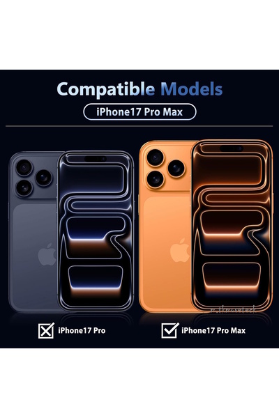 m.tk moveteck İphone 17 Pro Max Uyumlu Kamera Koruma Lens Koruyucu Şeffaf Temperli Cam + Ekran Koruyucu Cam Set