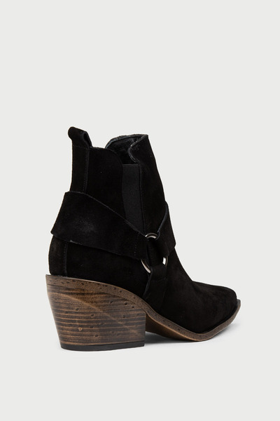 Deery Women's Genuine Suede Black Western Boots