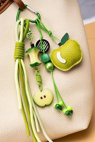 İLKYAZ إكسسوارات حقيبة تشارم جرين أبل (الحقيبة غير متضمنة)