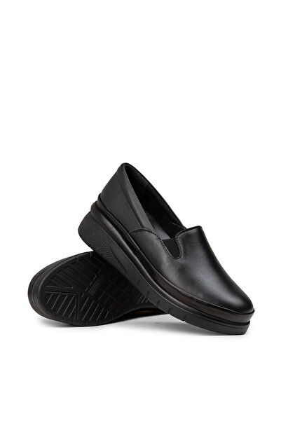 Deery Women's Genuine Leather Black Casual Shoes