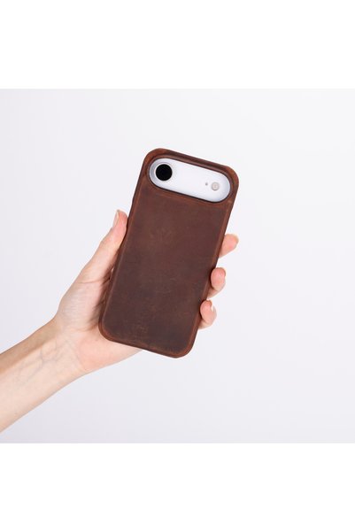 buğrahayalin Kişiselleştirilmiş iPhone 17 Air Deri Kılıf, İnce El Yapımı Deri...