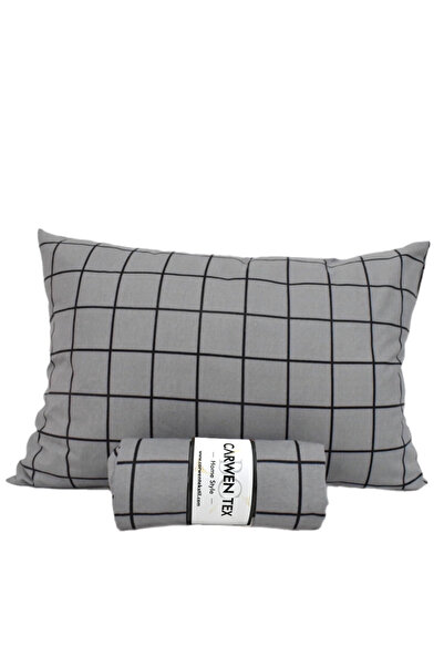 BC-CARWENTEX Ranforce Single Fitted Sheet Set - Smoked Plaid