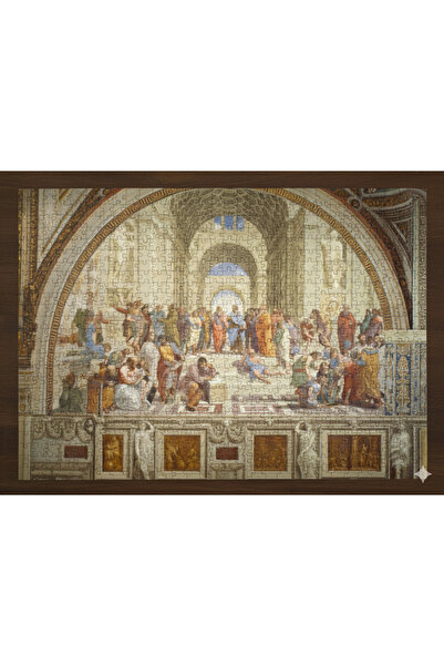 begovart Raffaello Sanzio Atina Okulu Tablosu 1000 Parça Ahşap(MDF) Puzzle Yapboz