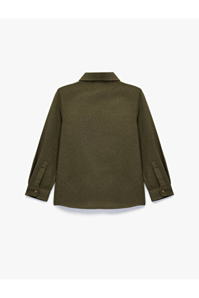 Koton Uzun Kollu Klasik Yaka Tek Cepli Düğmeli Gömlek