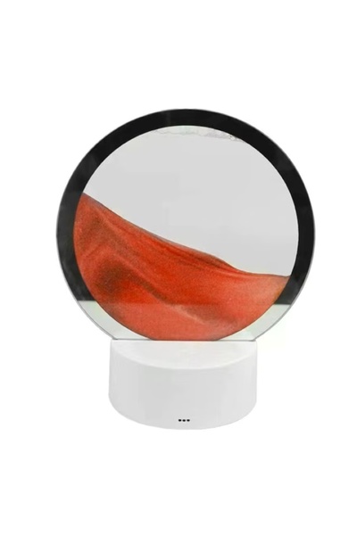 EMATTERIO Decorative Hourglass Lamp with Moving Sand, RGB, Remote Control, USB/Battery Powered, 20cm