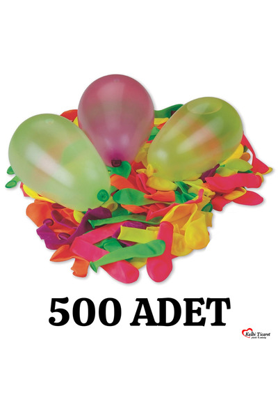 Kalbi Ticaret Su Balonu 500'lü Karışık Renkli Balon Küçük Oyun Balonu 500 Adet
