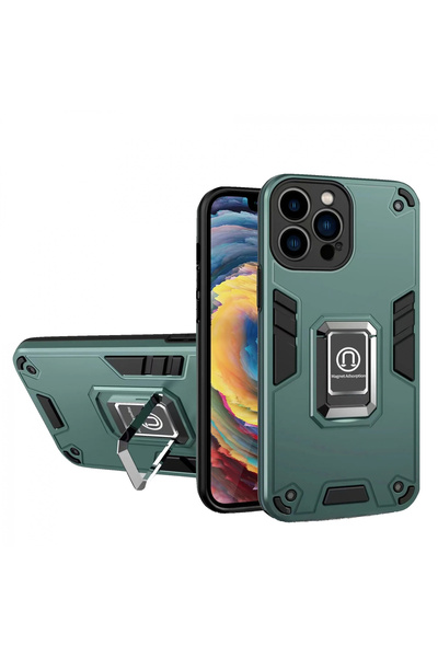 Flippy Husa Iron Warriors pentru iPhone 14 Pro Max, Flippy, Hybrid Ring Holde...