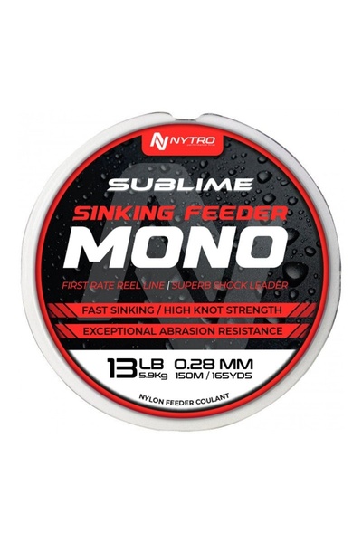 NYTRO Monofilament 150m Sublime Sinking Feeder Maro 2.3kg 0.18mm