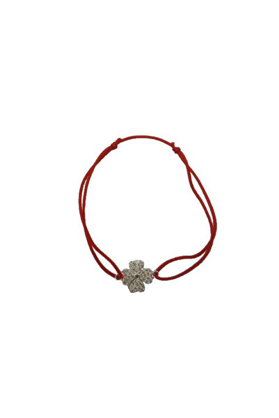 Flippy Bratara cu Nod Dublu Argint 925, Trifoi cu Zirconii Mic, 1.01 g