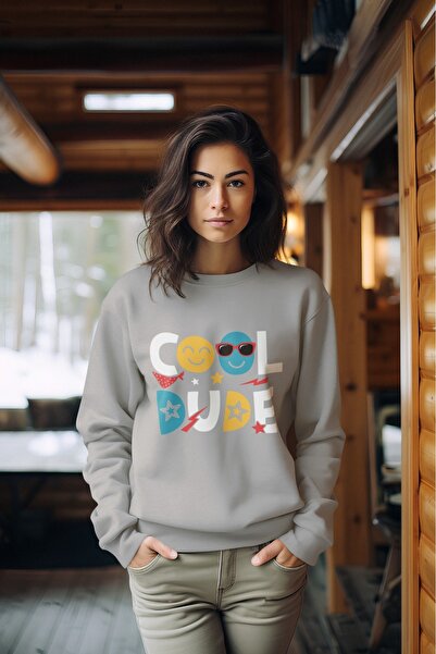 ArtYus Φούτερ DÜDE με τύπωμα με λαιμόκοψη ποδηλασίας