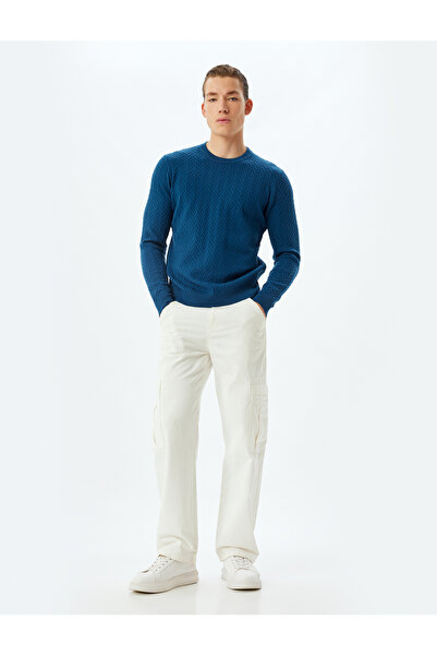 Koton Winter Knitwear Sweater Basic Textured Viscose Blend