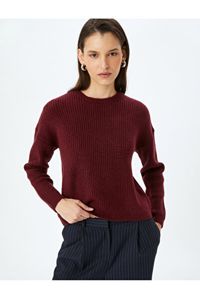 Koton Pulover de bază cu mânecă lungă și decolteu