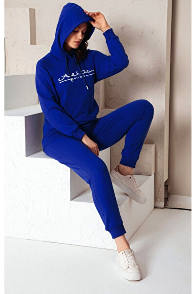 Star Fashion Trening dama 100% bumbac, cu gluga, pantaloni conici