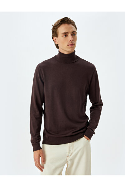 Koton Knitwear Sweater Turtleneck Basic Viscose Blend